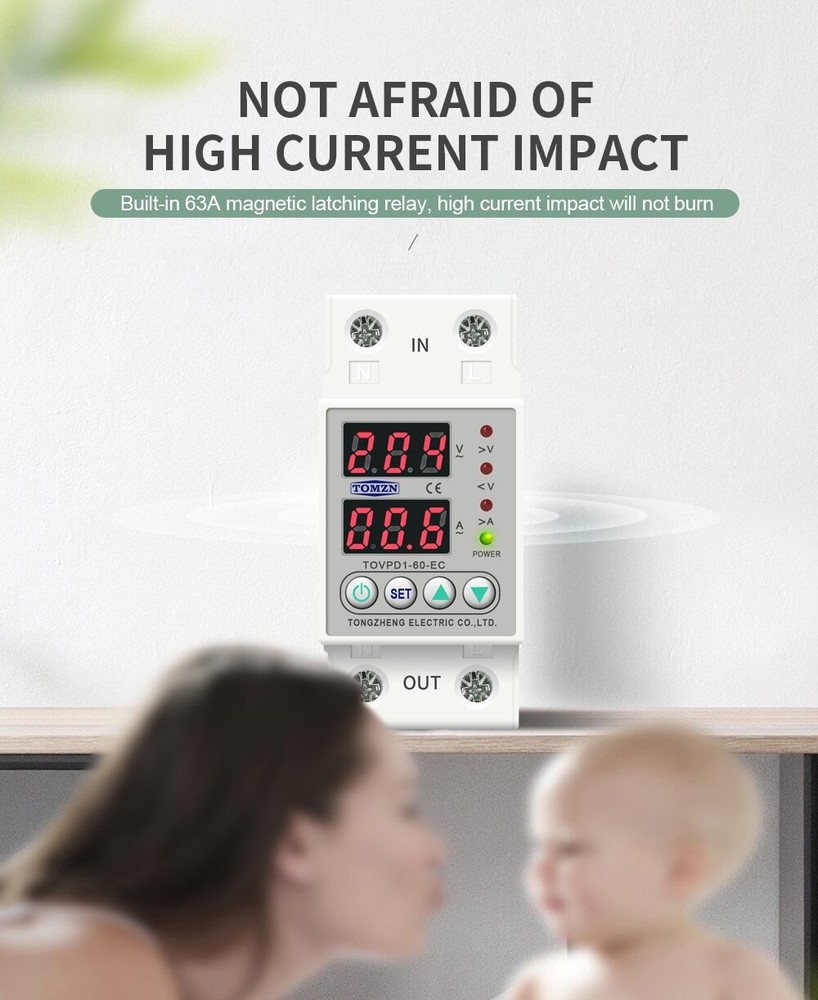 Adjustable Over Voltage & Under Voltage Current Protective Device Relay 40-80A