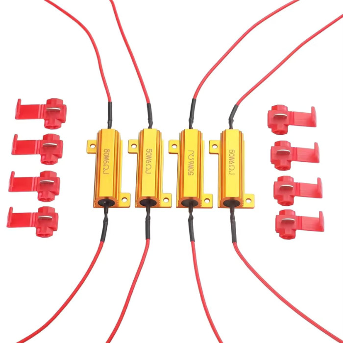 4pcs Load Resistor 50W 6RJ 6ohm LED Decoder FIX Hyper Flash Turn Signal Blinker