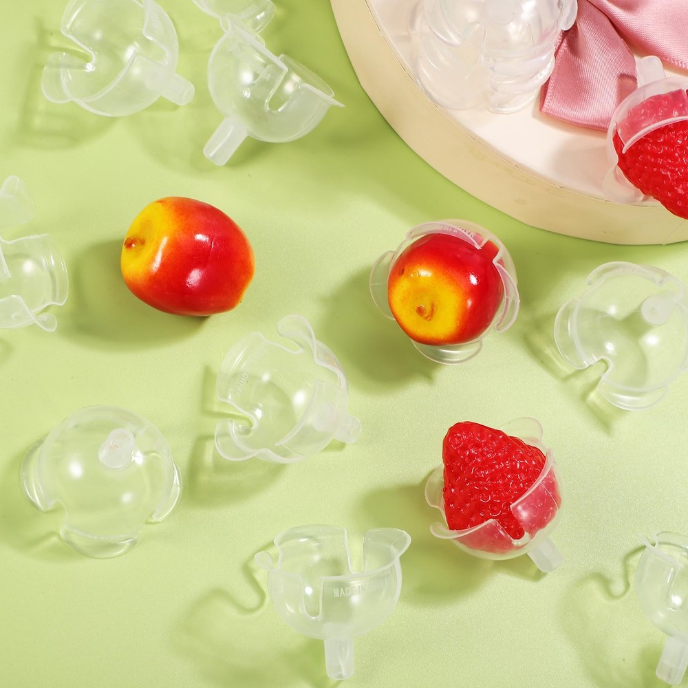 100 PCS Clear Chocolate Truffle Holder Plastic Round Wrapper Candy Case