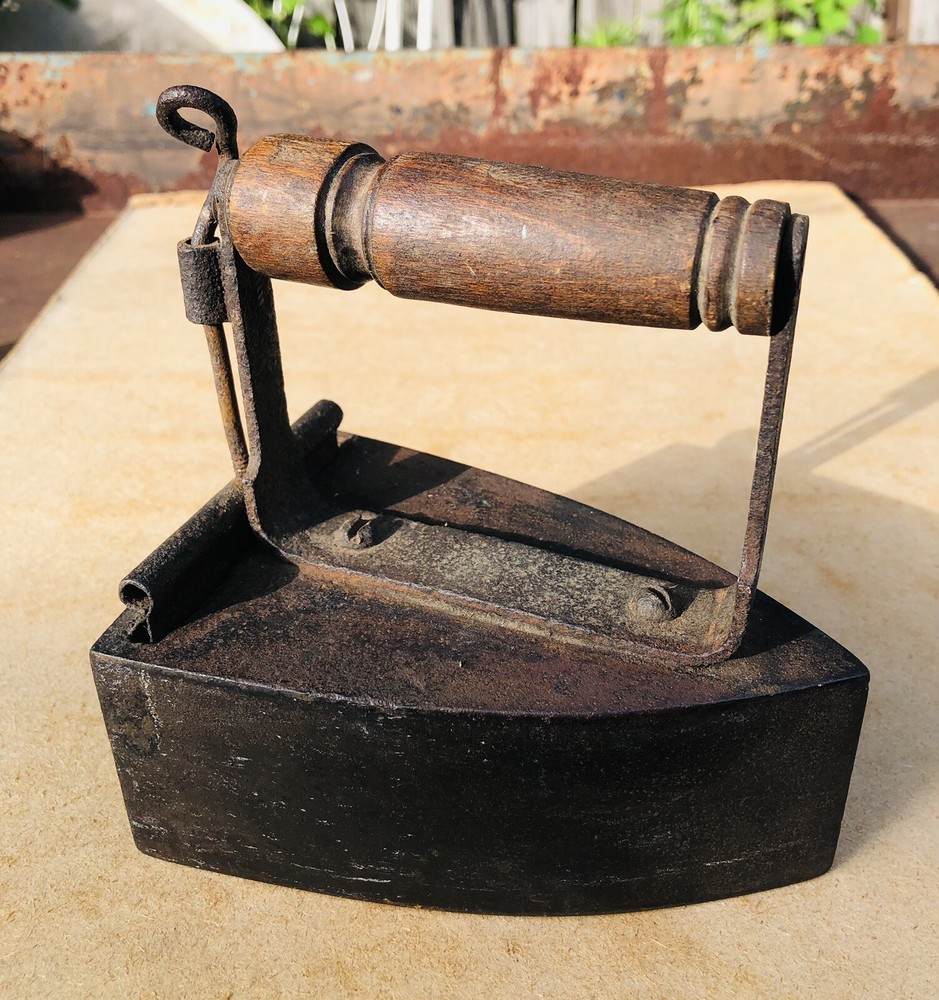 Rare Antique FLAT/SAD IRON with Insert