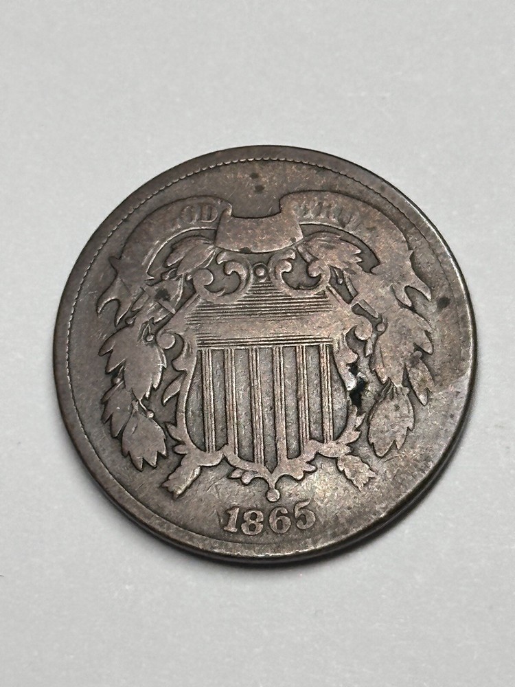 1865 US Two Cent Piece VG