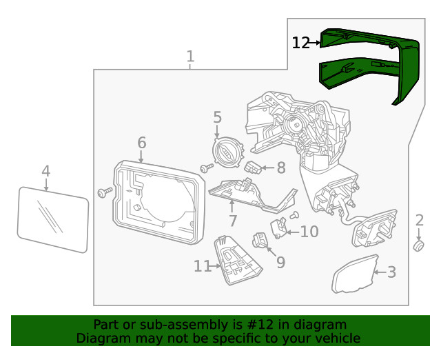 Genuine GM Mirror Cover 85166024