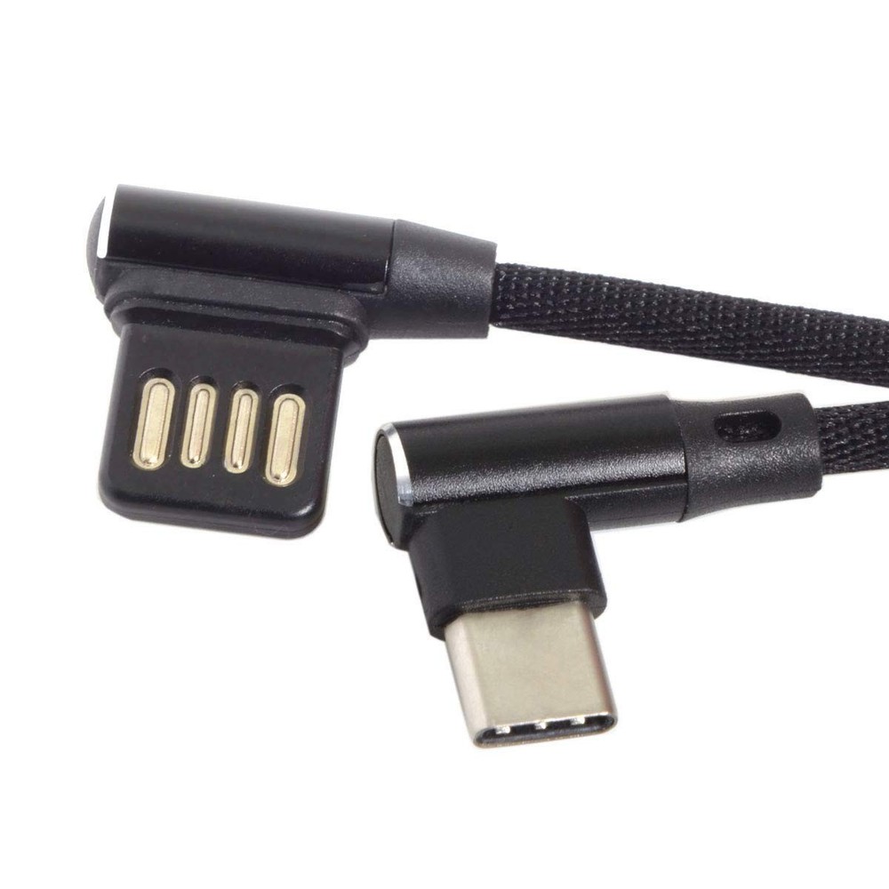 cablecc USB-C 3.1 Type-C to Left Type-C, Black USB2.0