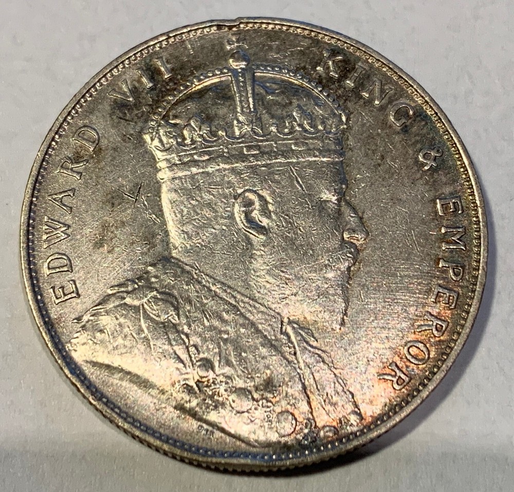 Straits Settlements Silver $1 Dollar  1907
