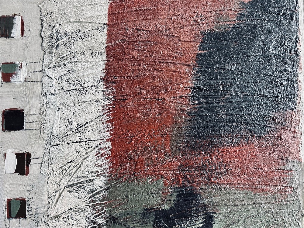 Donna Watson - original, signed, framed, large, mixed media collage