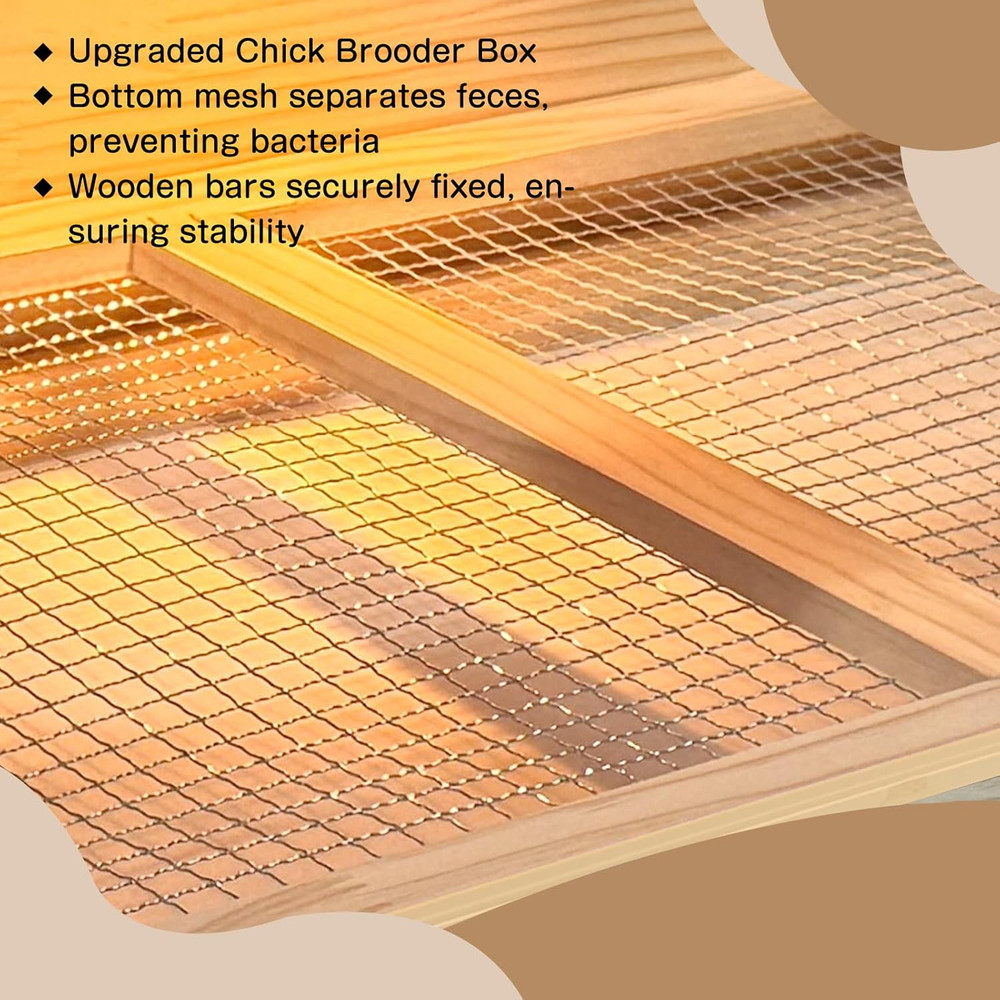 25-Piece Large Chicken Brooder Box 32", Drawer Manure Separation, All-In-One Kit