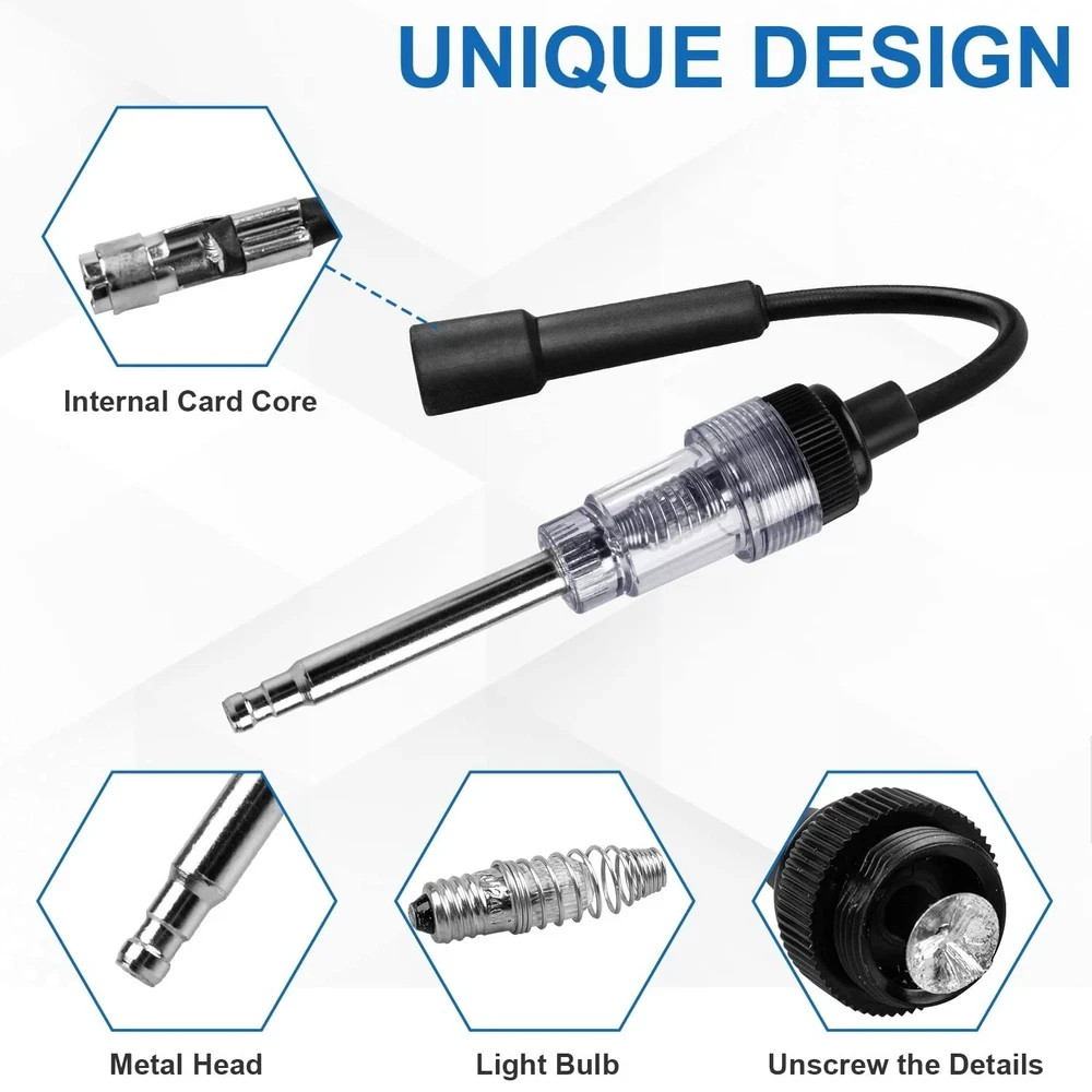 2PCS Spark Plug Tester Inline Ignition Coil Engine Diagnostic Tool for Automotiv