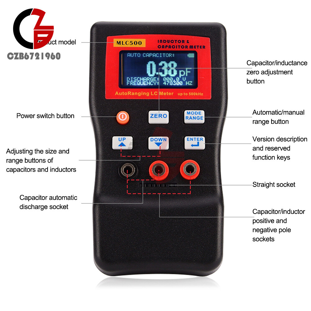 MLC500 Automatic Range Capacitance Inductance Meter Digital Capacitance Tester