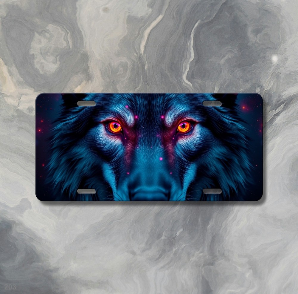 Hyperrealistic Wolf License Plate Personalized Front Plate Special Gift
