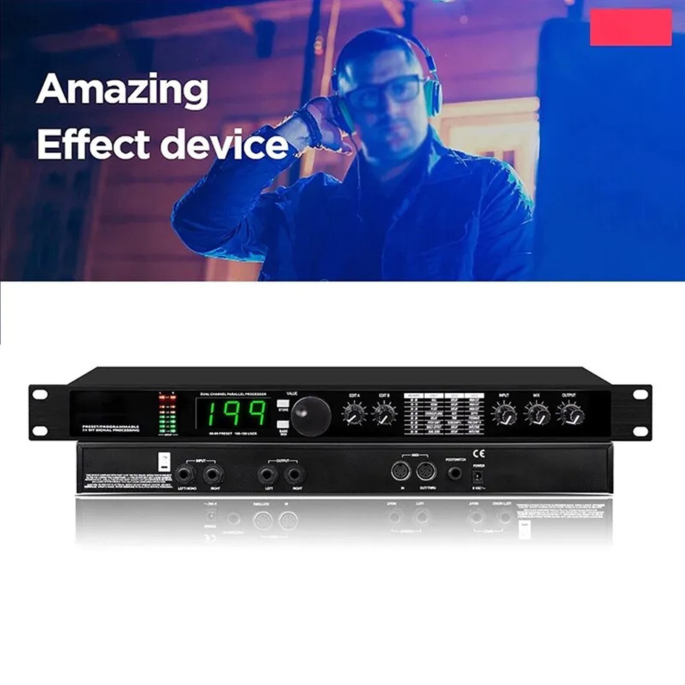 Pro Digital Reverb Multi Effect Dsp Processor Audio Equalizer Vocal Mic