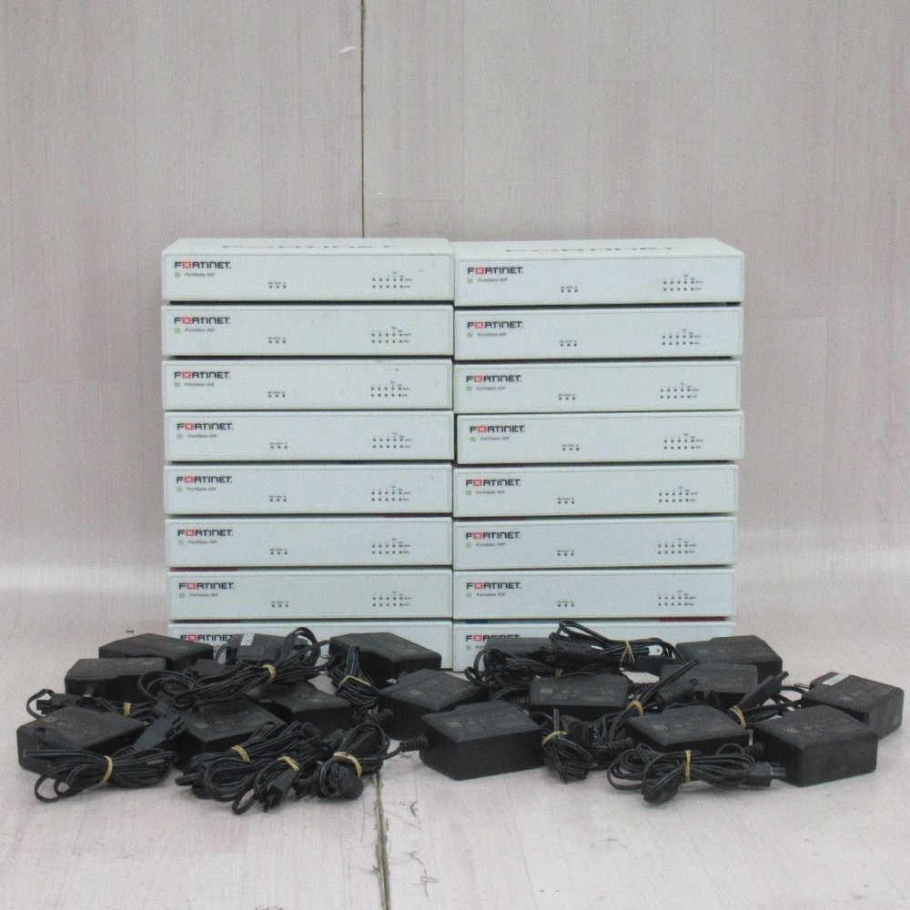 Fortinet Fortigate-40F Network Security Firewall Initialized FG-40F w/Adapter