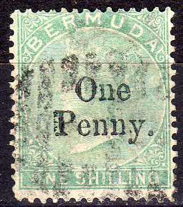 Bermuda 1875 SG 17  CANC  F
