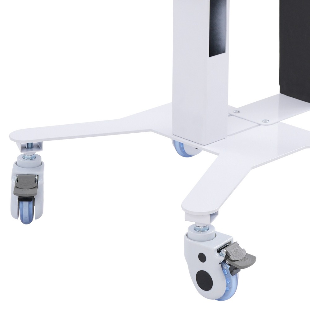 Mobile Computer Cart Medical Rolling PC Stand Desk Workstation Wheel Adjustable