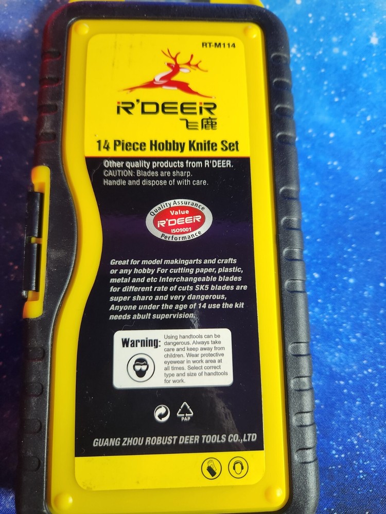 Hobby Knife Set 14 pc R'deer With Case