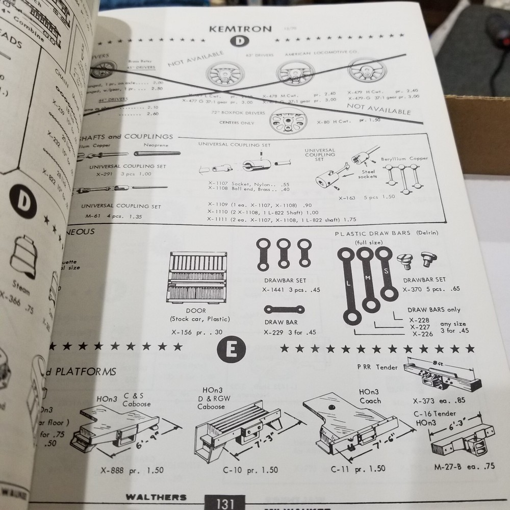 1971 Walthers HO Train Scale Catalog Reference Book