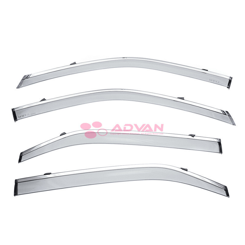 WELLvisors For 2018-2024 Mitsubishi Eclipse Cross Window Visors Chrome Trim