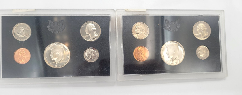 1971 S AND 1972 S PROOF SETS IN ORIGINAL PLASTIC HOLDERS