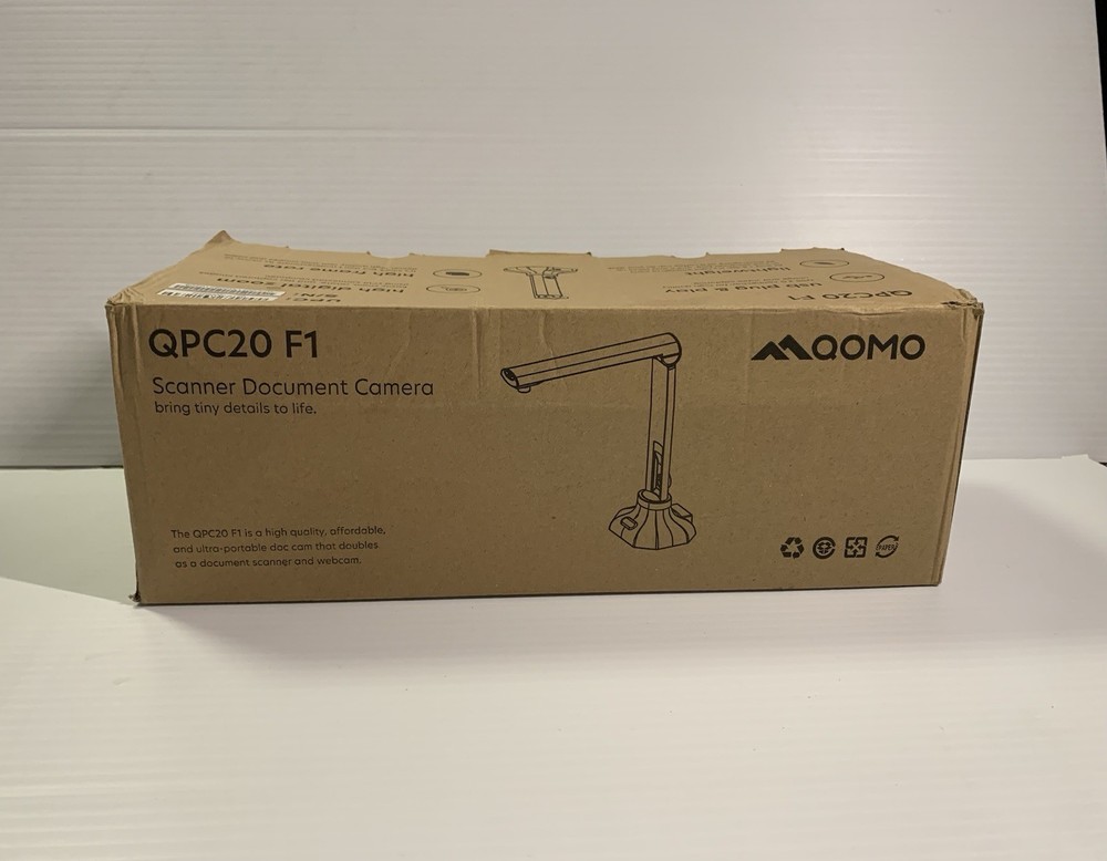 QOMO QPC20 Portable 8MP Document Camera Scanner Foldable Lightweight Affordable