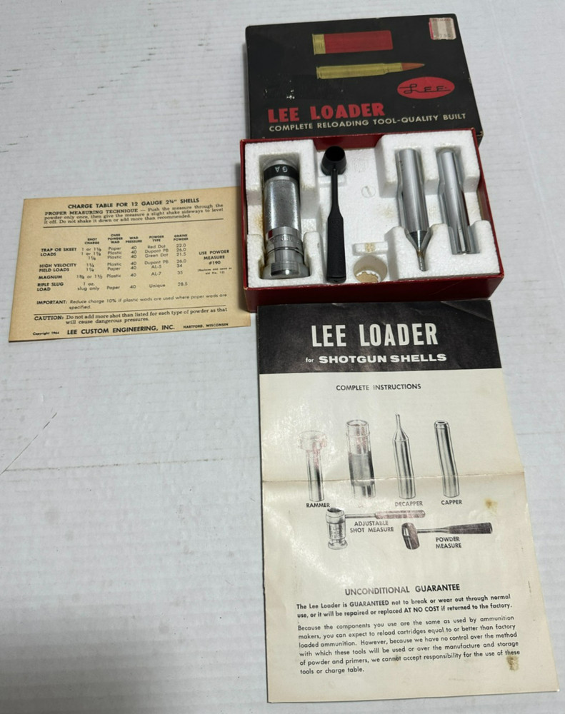 Lee Loader Complete Reloading Tool-Quality Built for Shotgun Shells 12 Gauge