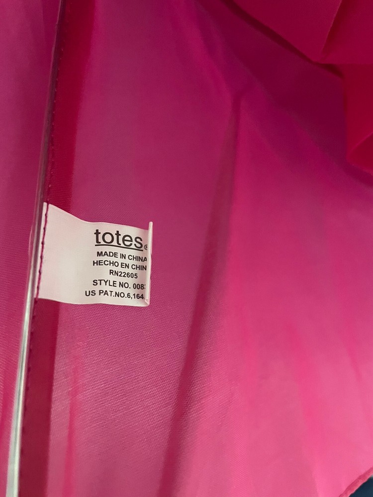 Totes Basic Manual Open Compact Umbrella (Pink)-e820