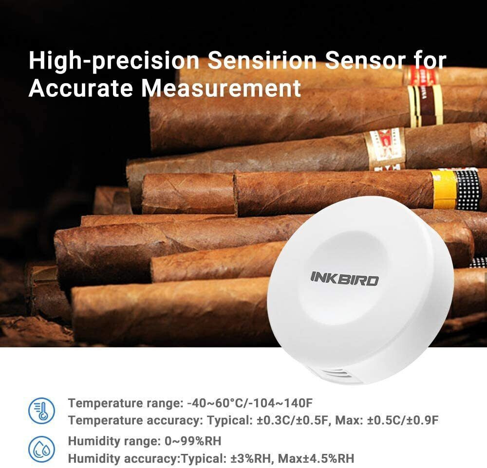 Inkbird Thermometer Hygrometer Data Loggers Android & iOS Phone Waterproof Probe