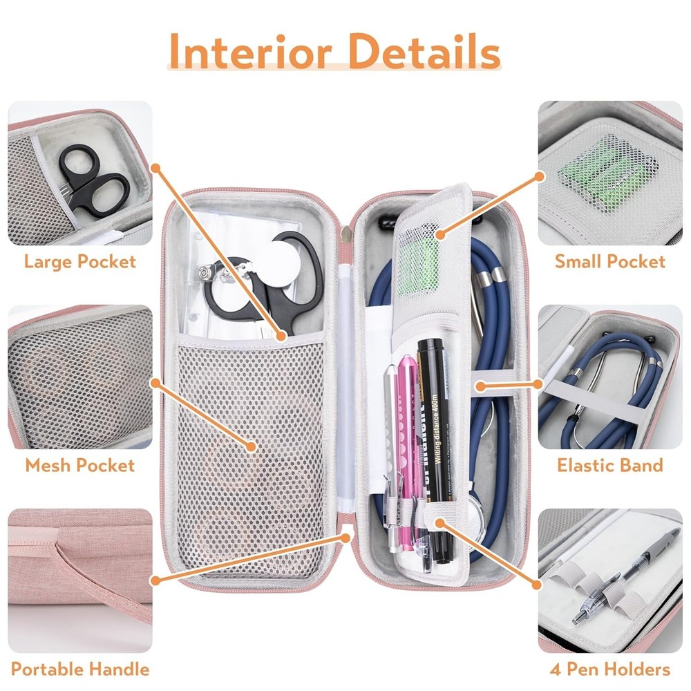17 pcs Stethoscope Case Kit, Nursing School Essentials Include Stethosco...