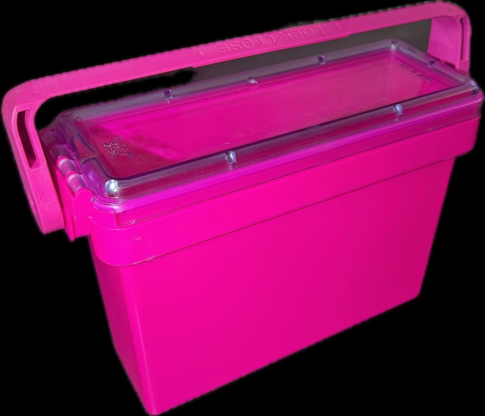 Pink Ammo Storage Box, MADE IN THE USA, Stackable, .30 caliber size