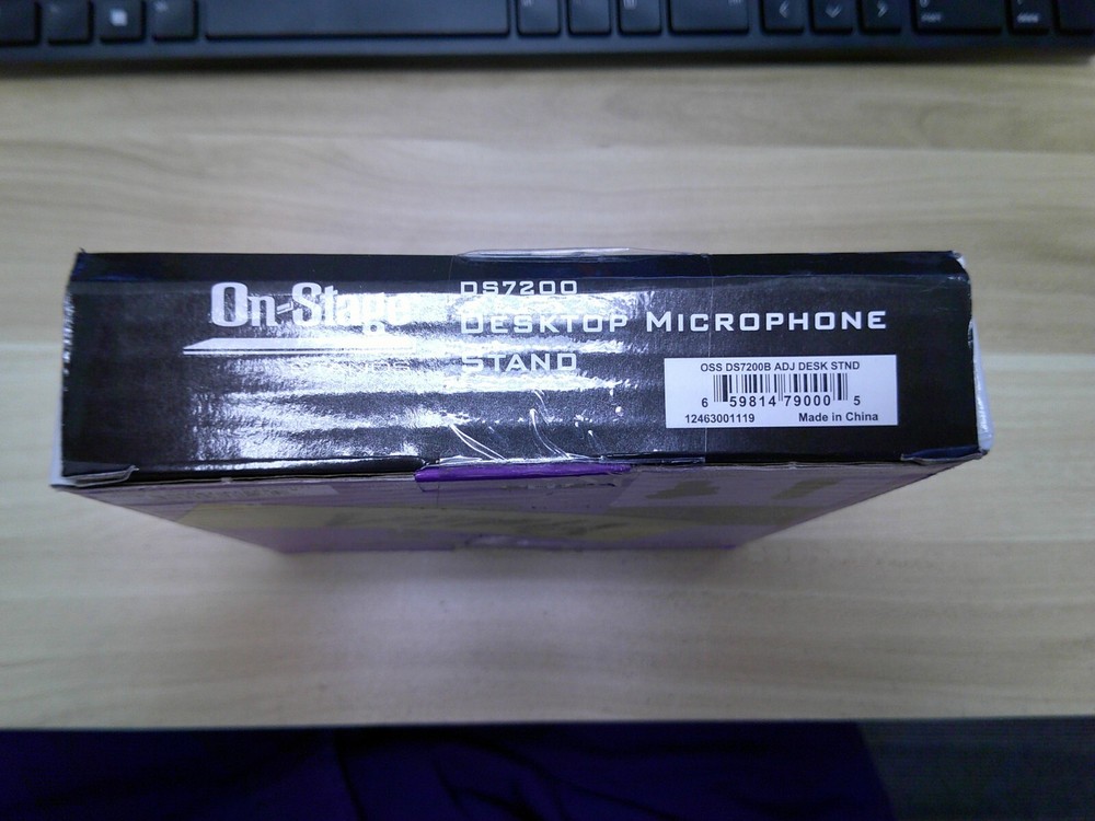 On-Stage DS7200B Round Base Adjustable Desktop Microphone Stand - Black (NEW)