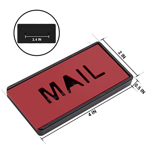 Mailbox Flag Front Mount Brick Stone Mailbox Stylish Replacement 4" x 2" Black