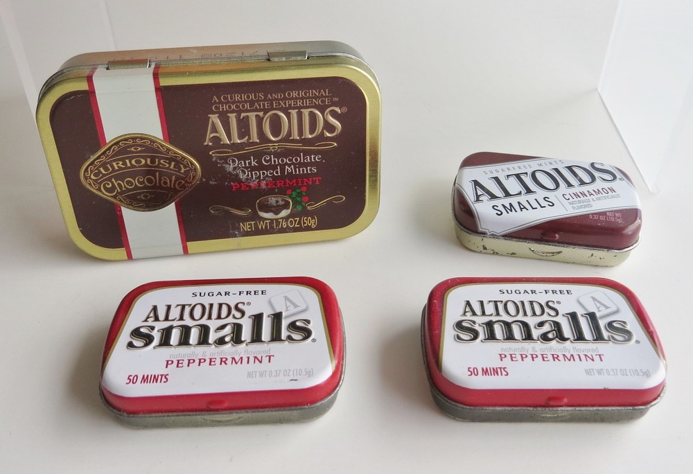 EMPTY Lot 15 ICE BREAKERS MINTS Plastic + ALTOIDS Tin Containers UPCYCLE Crafts