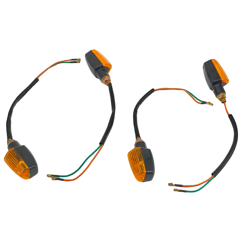 6 Volt 6V Motorcycle Turn Signals Light Blinker Indicator With Amber Lens 4 PCS