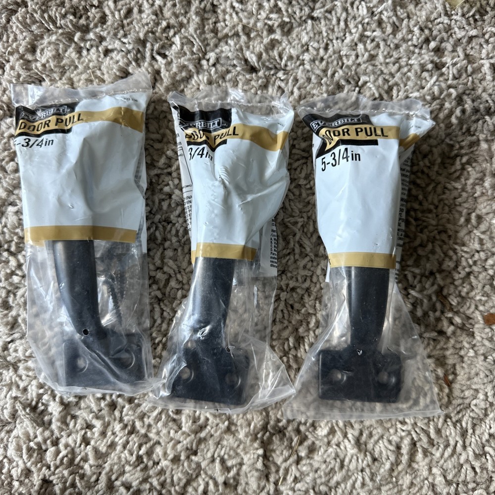 3 pc Everbilt Gate Door Pull Handle Black 5-3/4" 831 336