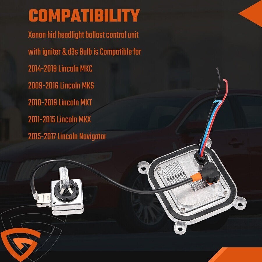 HID Bulb Control Unit For 10-19 Ford Mustang D3S Bulb Headlight Bulb Igniter
