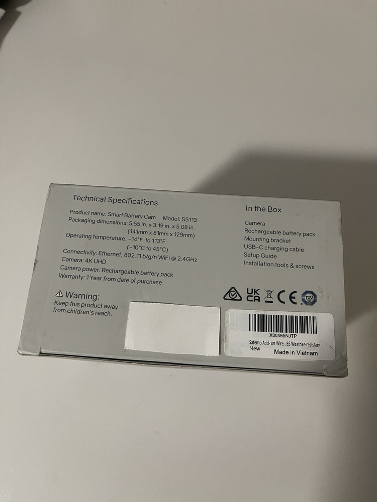 Add- on Wireless Security Camera(Works with Hub Only), 4K UHD