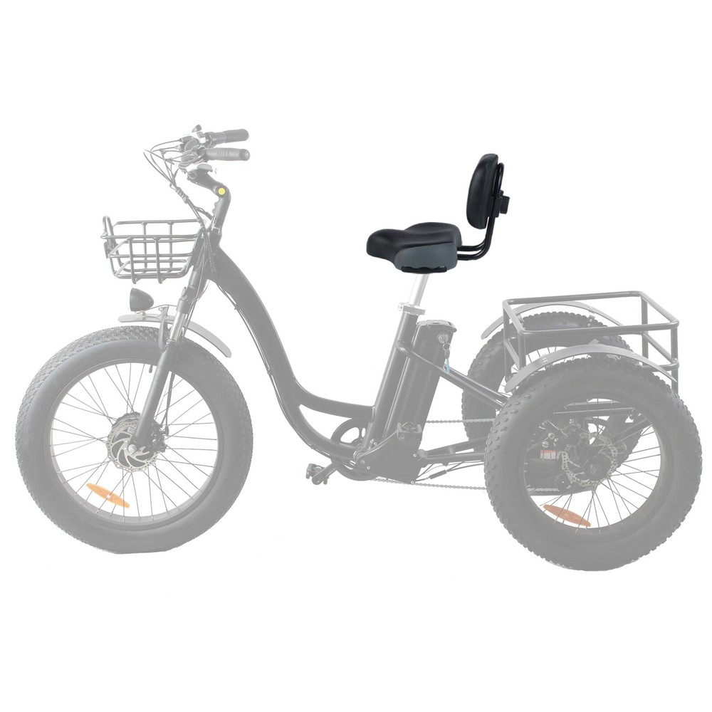 Adjustable Bicycle Tricycle Saddle Seat with Backrest - Comfortable Design