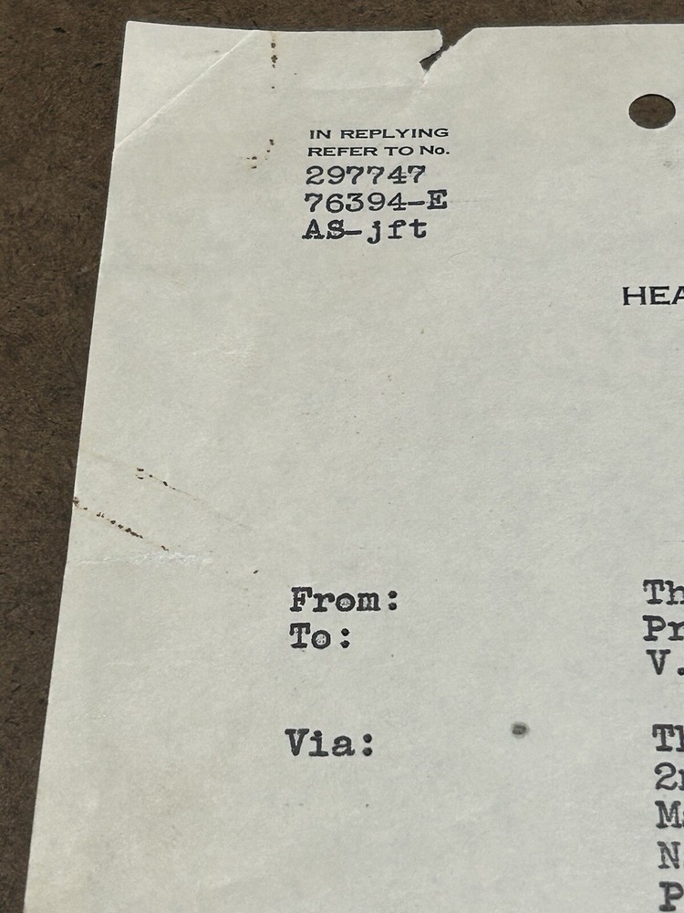 USMC WWII ERA MILITARY DOCUMENT, 20 MAY 1942