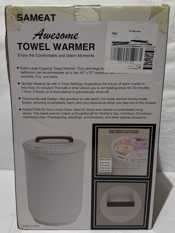SAMEAT Heated Towel Warmer (Extra-large towels, bathrobes, and blankets)