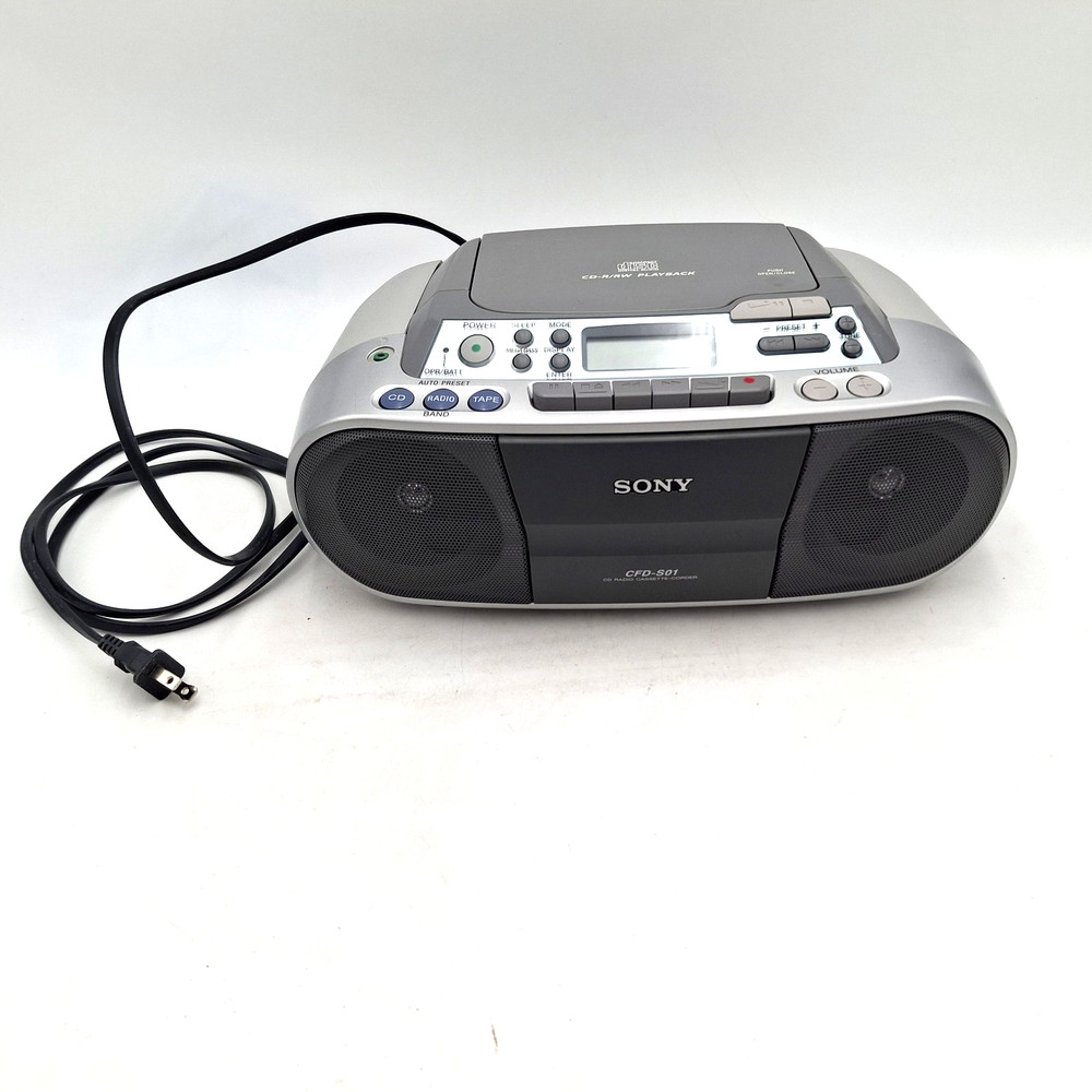 Sony CFD-S01 CD/Radio/Cassette Boombox - Issues Read Description