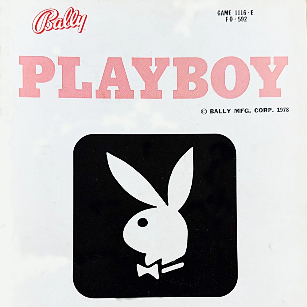 Bally Playboy Pinball Machine Game Manual Schematics ORIGINAL