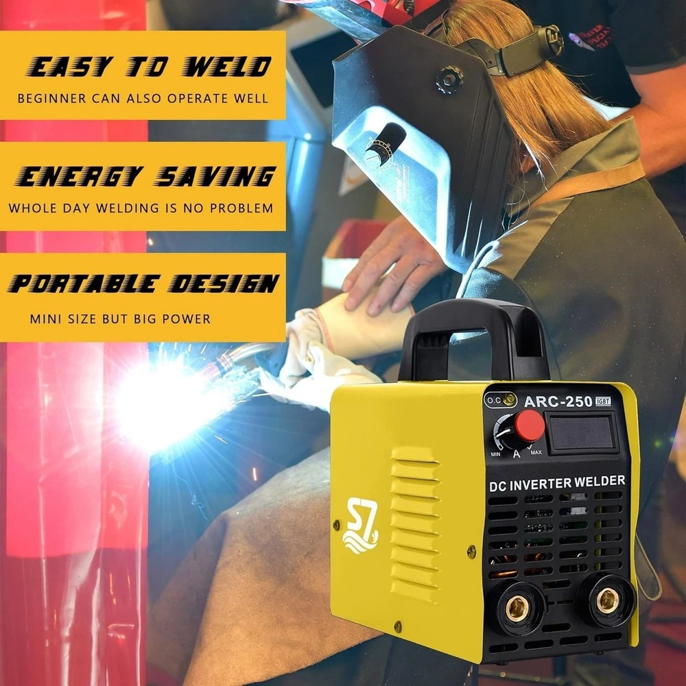 Welding Machine, 110V Plug, 200Amp Power,Beginner Welder With Display LCD Use...