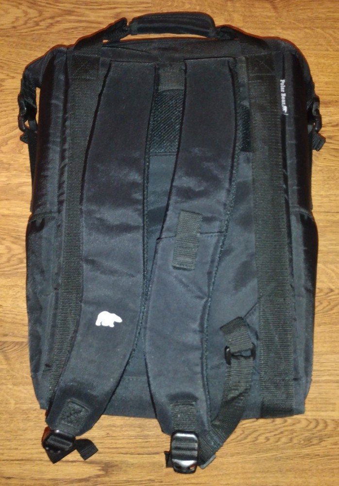 Polar Bear Original Soft-Side Cooler Backpack Black Insulated Leakproof