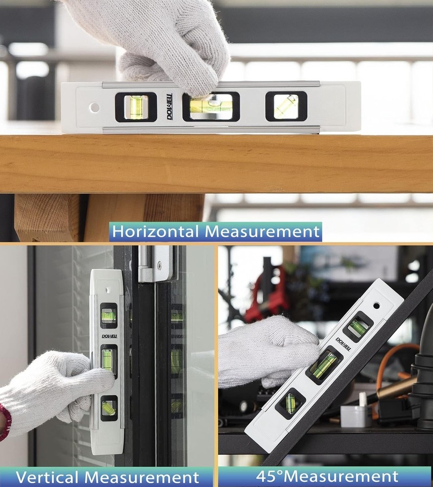 High-Visibility Magnetic Level - 3 Dials for Accurate Alignment in Any Project