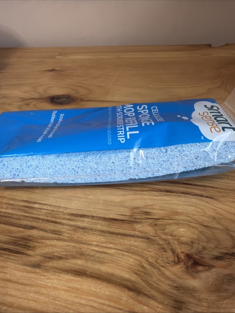 Smart Sense Cellulose Sponge Mop Refill With Scrubber Strip.