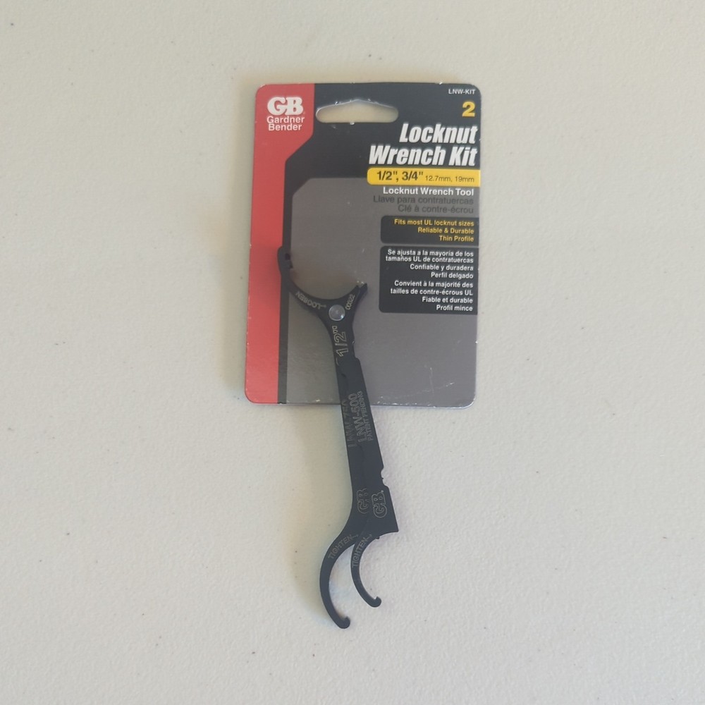 GARDNER BENDER LOCKNUT WRENCH KIT 1/2", 3/4" TOOLS NEW