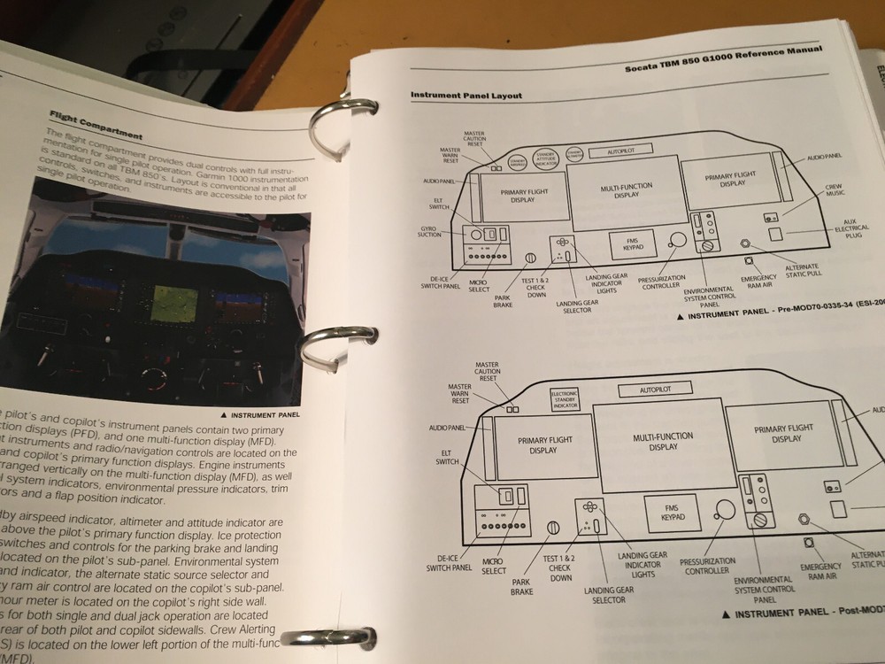 Socata TBM 850, G1000 Reference Manual