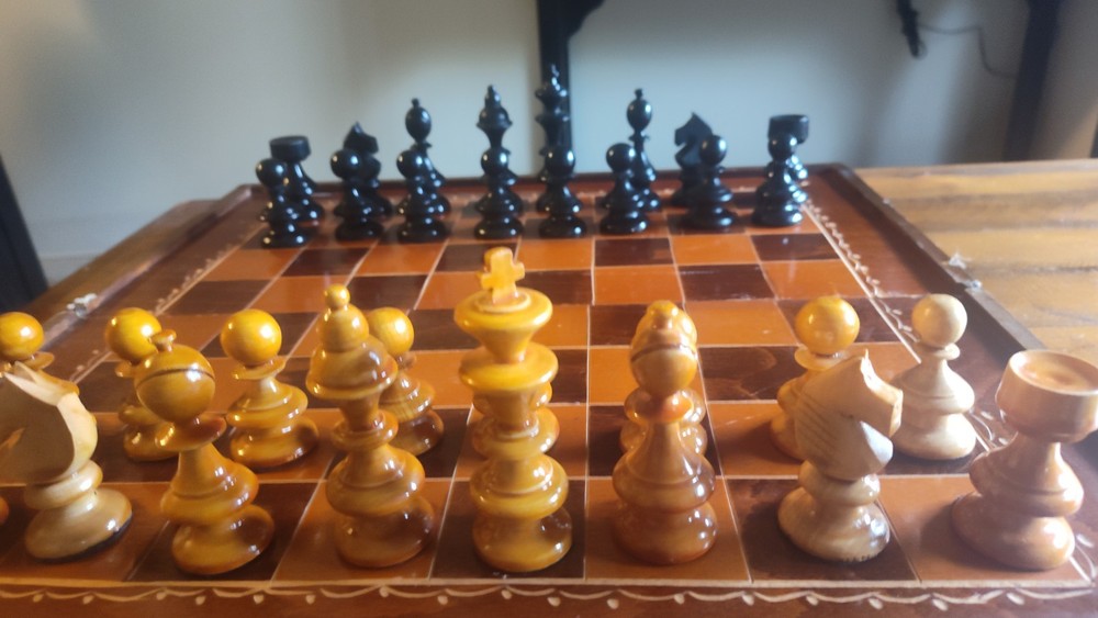 Wooden Folding Chess Game Set