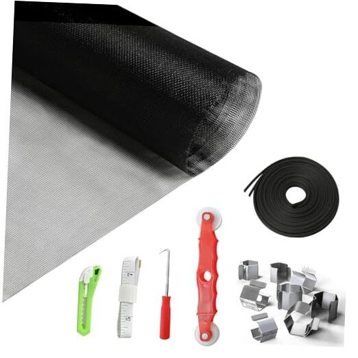 Window Screen Repair Kit 48"x118" - Includes Full Tools Set Replacement Window