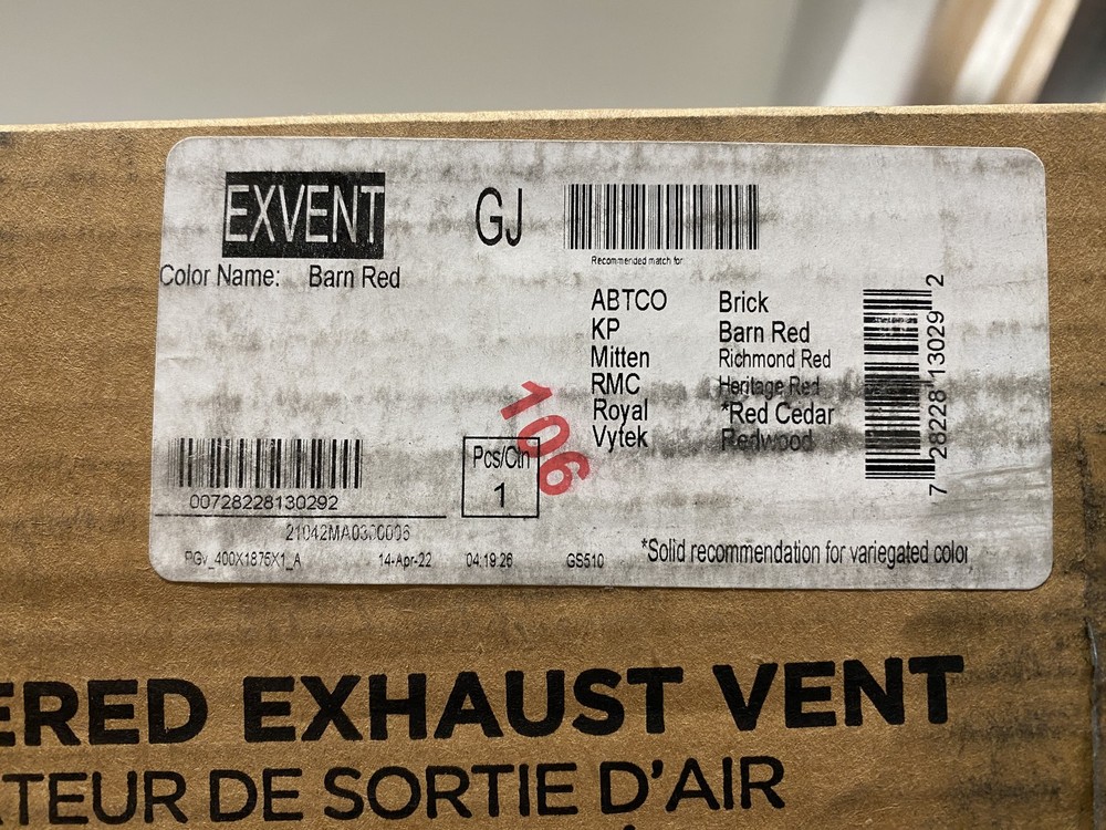 Ply Gem Exvent Louvered Exhaust Utility Vent