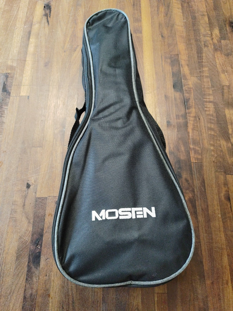 Mosen 21" Ukulele For Beginners Solid Wood Bag Strap Strings Picks Included