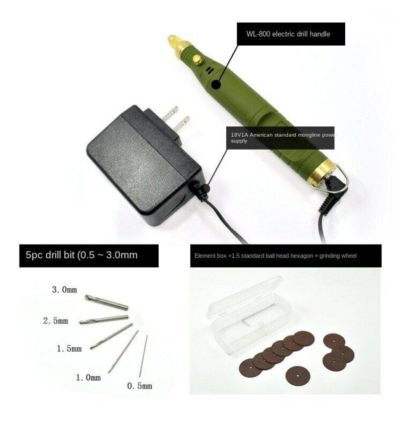 Mini Electric Drill Multifunction Grinder Set Micro-drilling Tool Kit WL-800